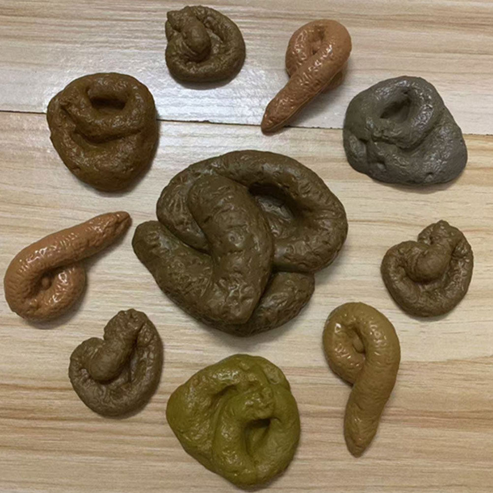 Fake Poop Gag Gift - 10 Adet Sahte Kaka Şakası Seti,