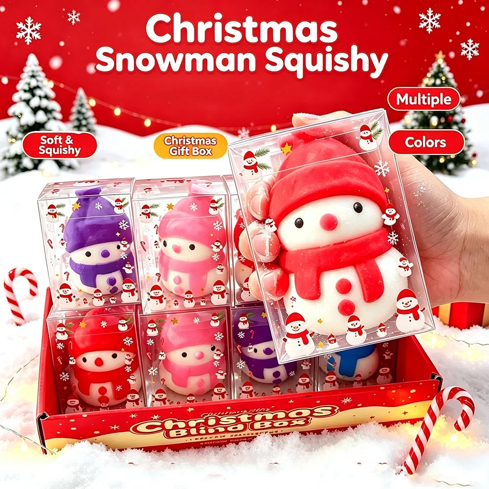 Novelty Gifts - Noel Temalı Kar Adam Stres Topu,