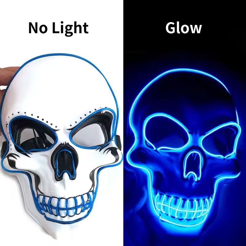 Led Purge Mask Halloween - Neon maske Led ışık Up parti