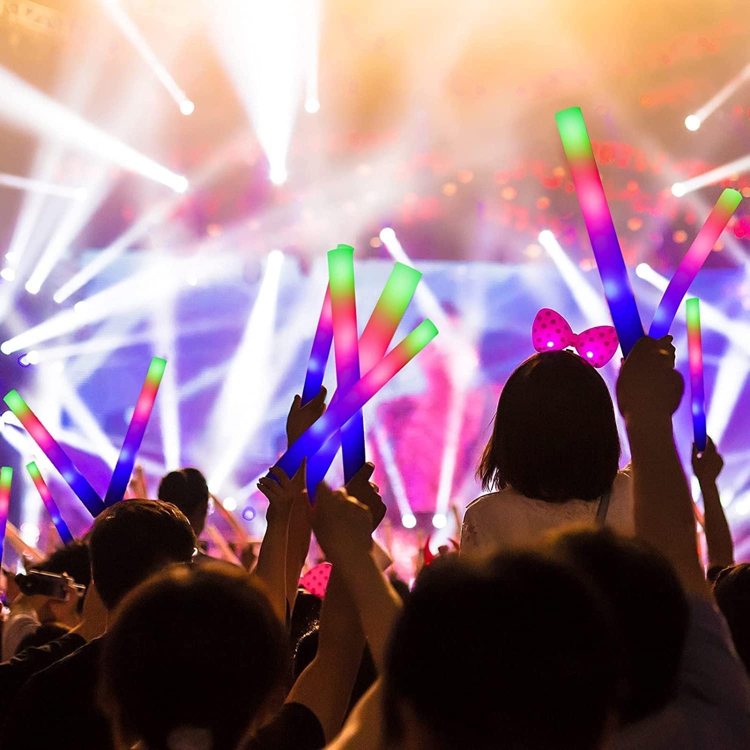 42 Adet Renkli RGB Işıklı Köpü - Flashing Led Foam Sticks Party incelemesi ve fiyatı