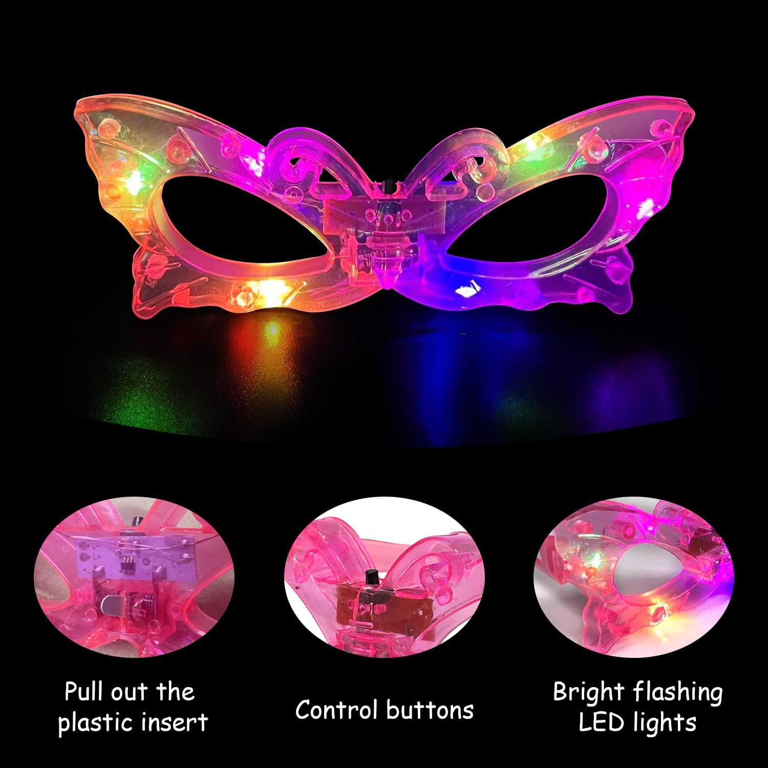 12 adet LED Işıklı Gözlük, Kar - Glow In The Dark Party Glasses incelemesi ve fiyatı