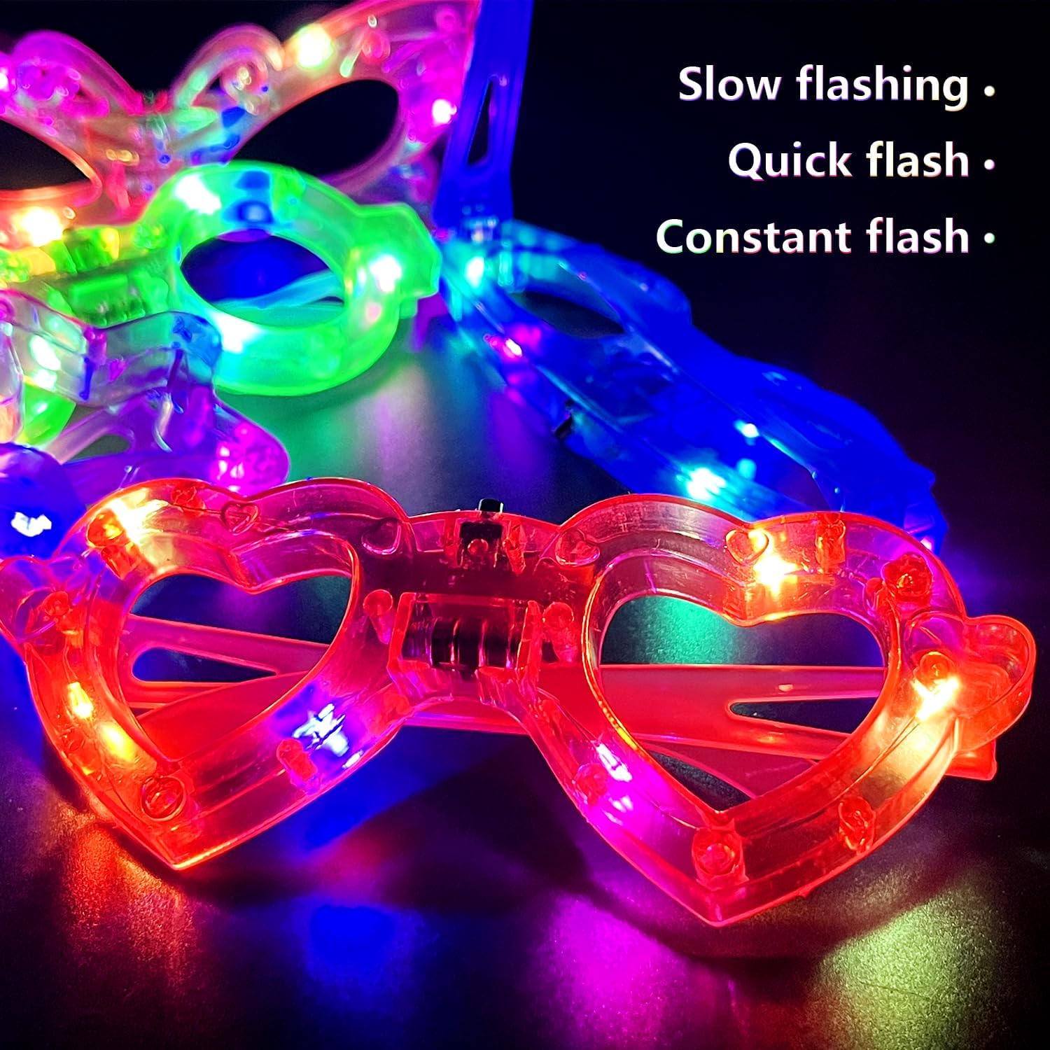 12 adet LED Işıklı Gözlük, Kar - Glow In The Dark Party Glasses incelemesi ve fiyatı