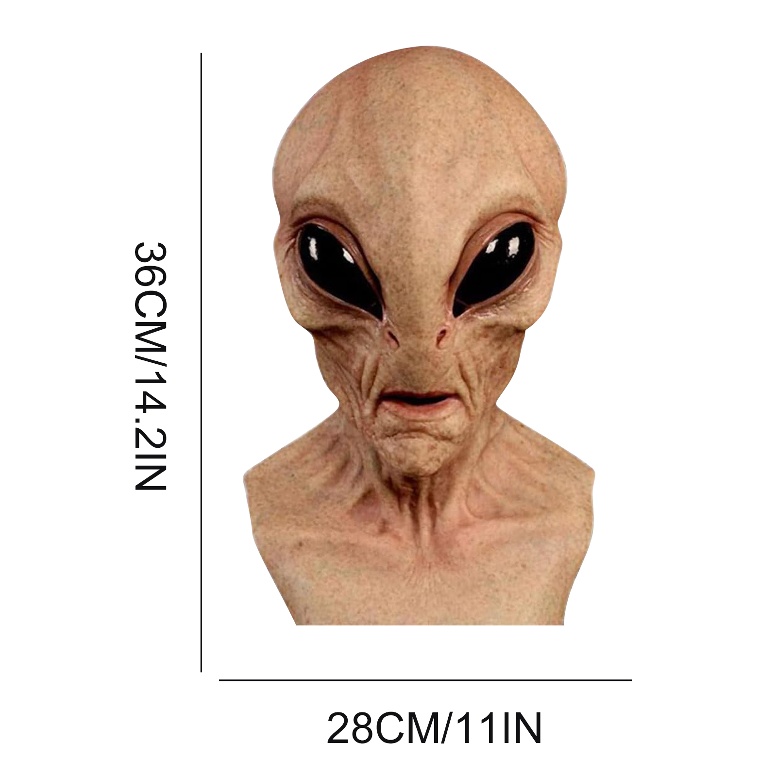 Komik Uzaylı Maskesi, Lateks U - Latex Alien Mask Realistic incelemesi ve fiyatı