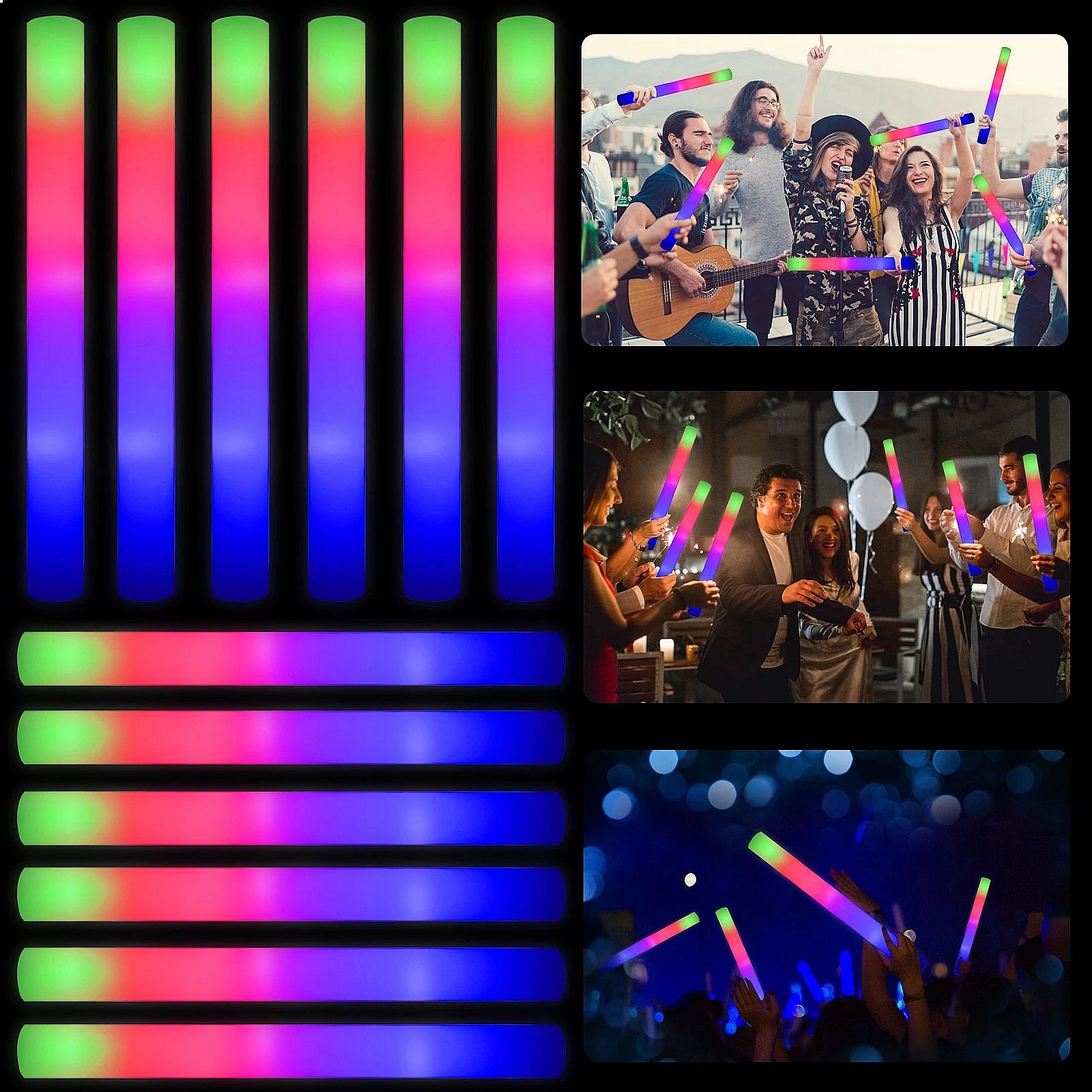 Parlayan Çubuklar Toplu 102'li - Flashing Led Foam Sticks Party incelemesi ve fiyatı
