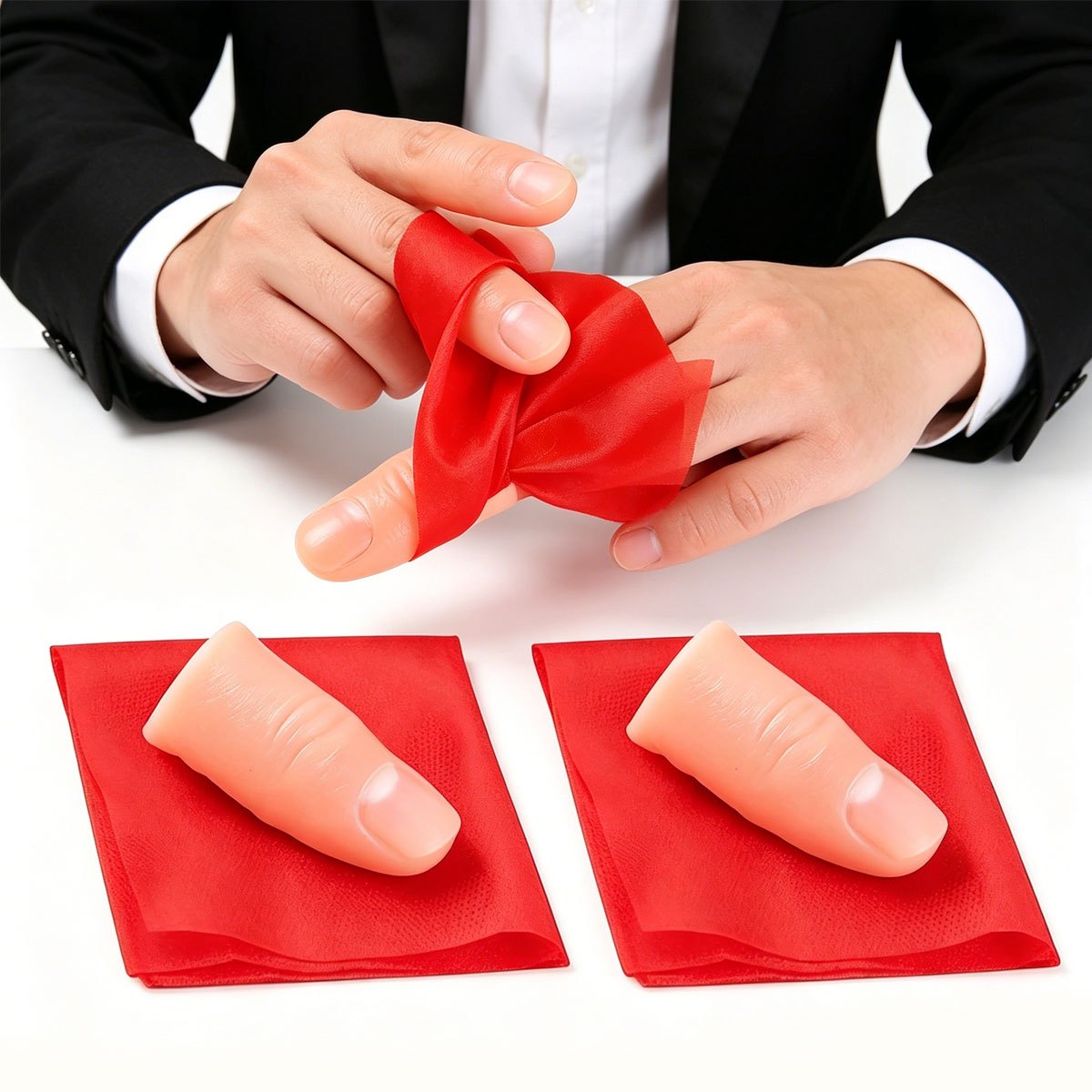 3'lü Set Eşarp-Sihirbazlık Baş - Thumb Tip Magic Trick Set incelemesi ve fiyatı