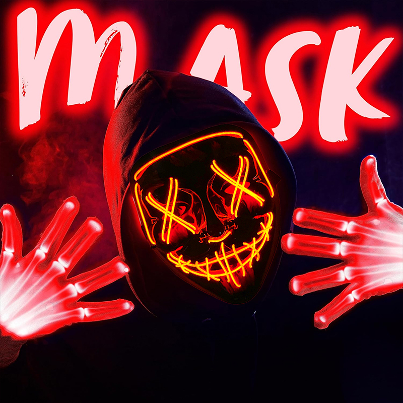 2026 Kablosuz Renkli Neon Işık - Led Purge Mask Halloween incelemesi ve fiyatı