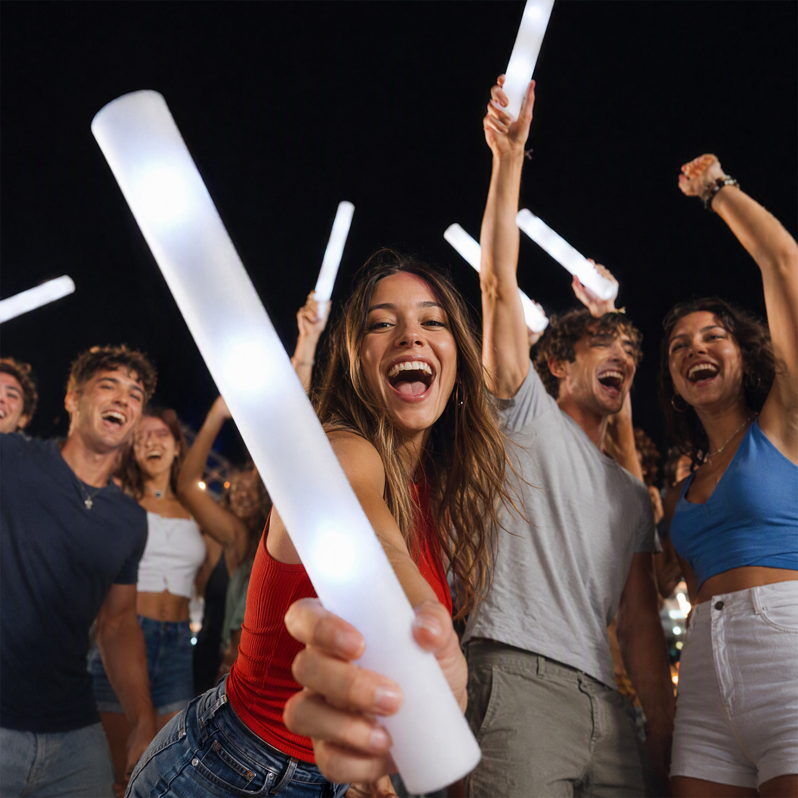 Yeniden Kullanılabilir Beyaz K - Flashing Led Foam Sticks Party incelemesi ve fiyatı