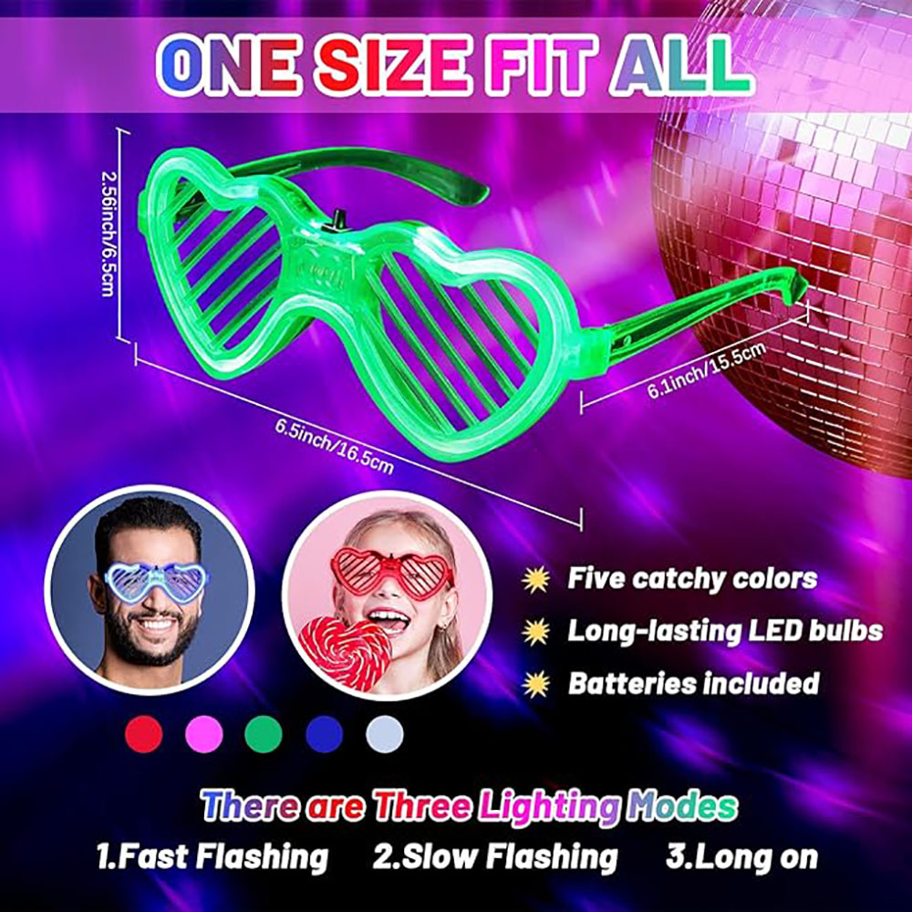 5/10/15/20/30 adet Led Neon pa - Glow In The Dark Party Glasses incelemesi ve fiyatı
